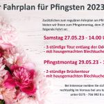 Fahrplan - Pfingsten 2023